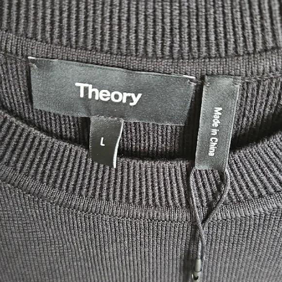 Theory Black Crewneck Sweater - Picture 2 of 9